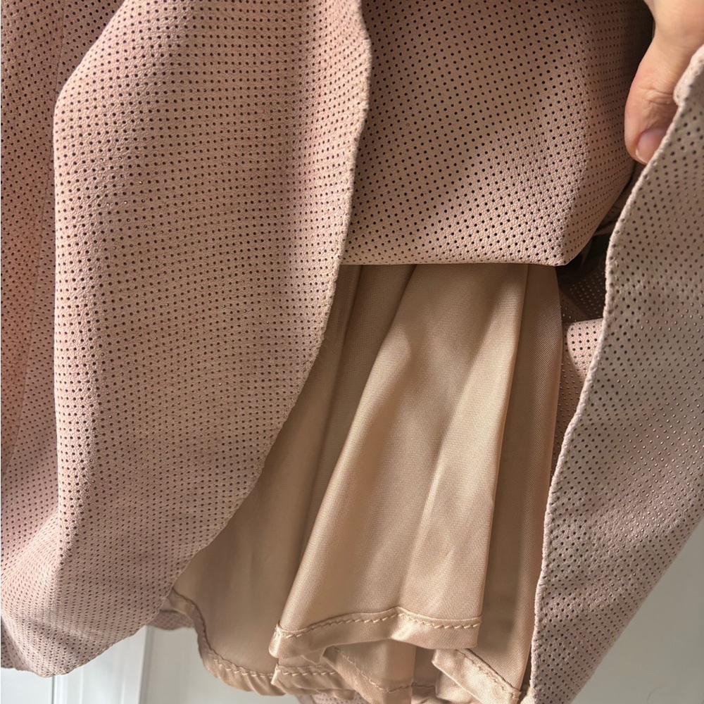 Vintage Made in Italy Perforated Suede Skirt Blush Pink - Picture 8 of 14